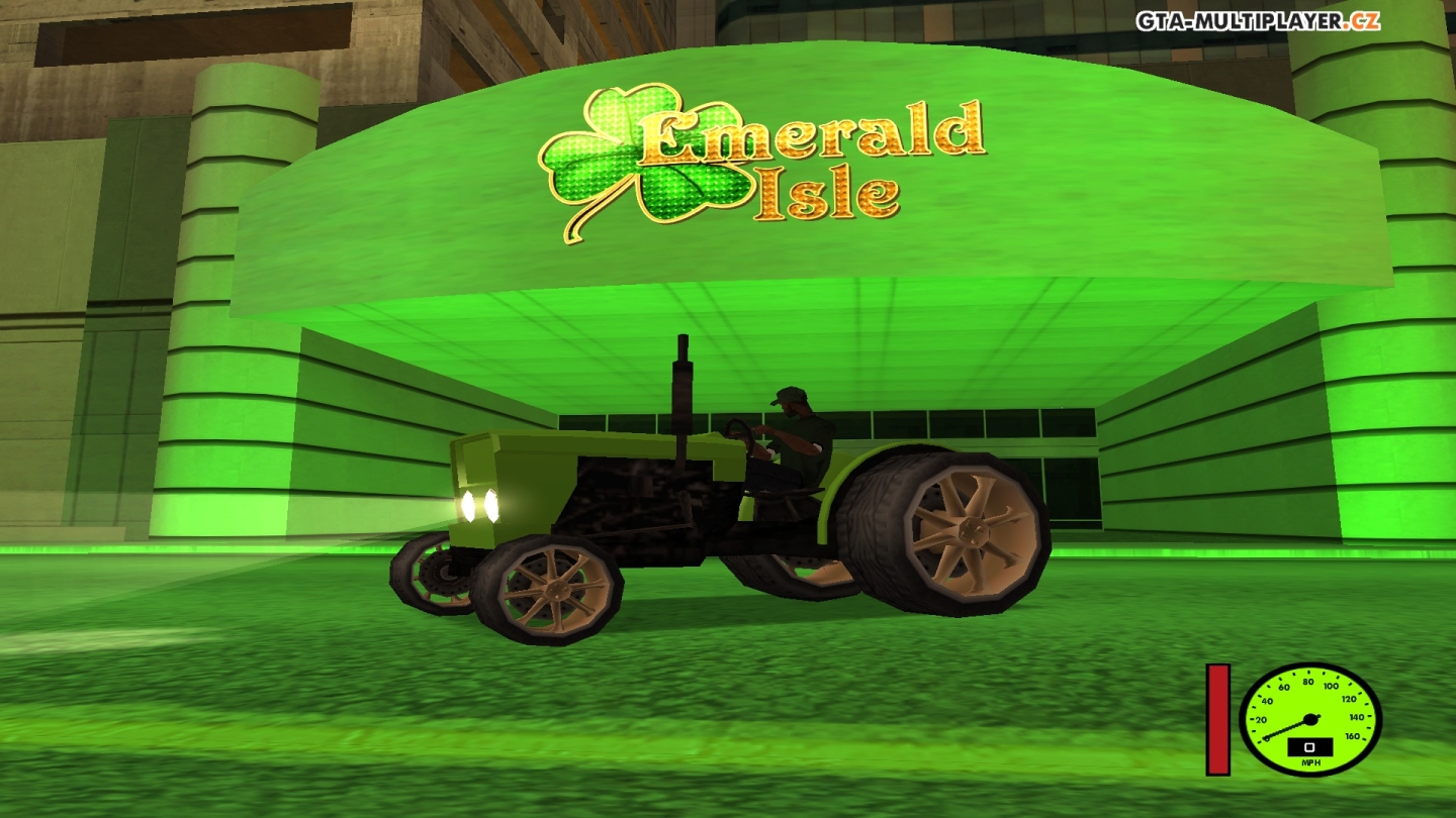 lime green tractor :D