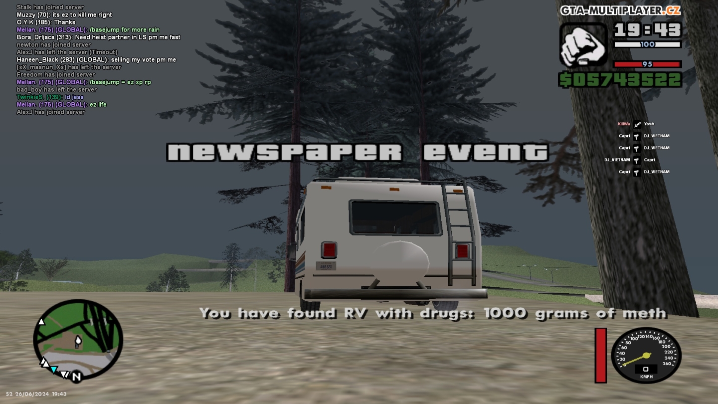 Newspaper Event - Meth RV