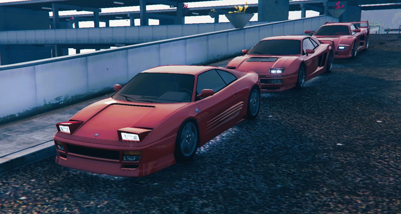 Three red old supercars :)