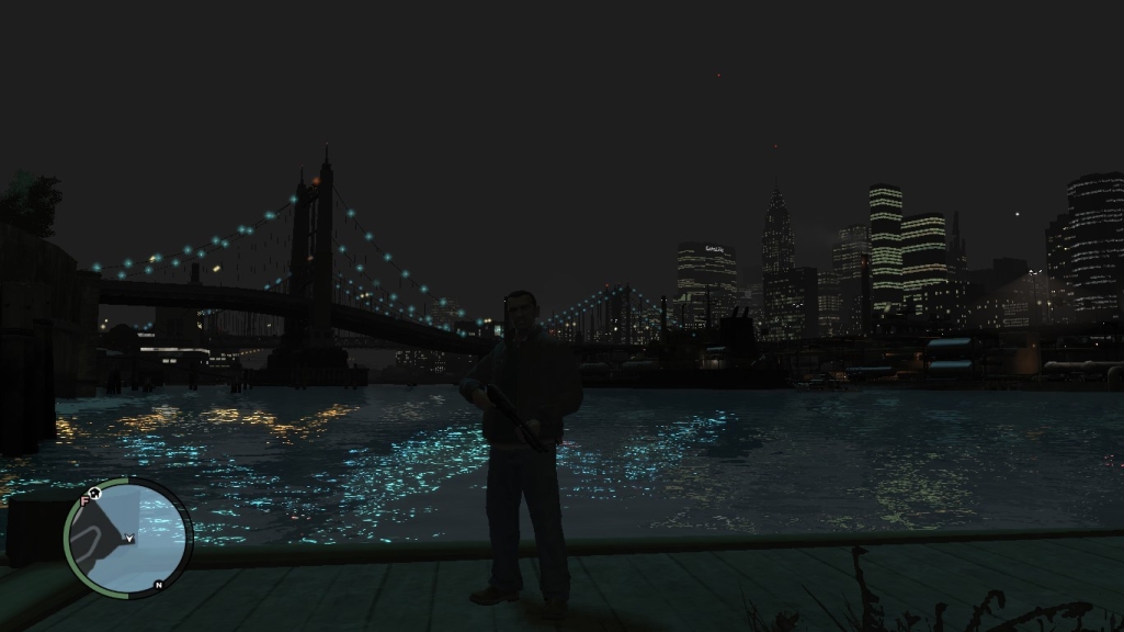 Night View Of The Liberty City