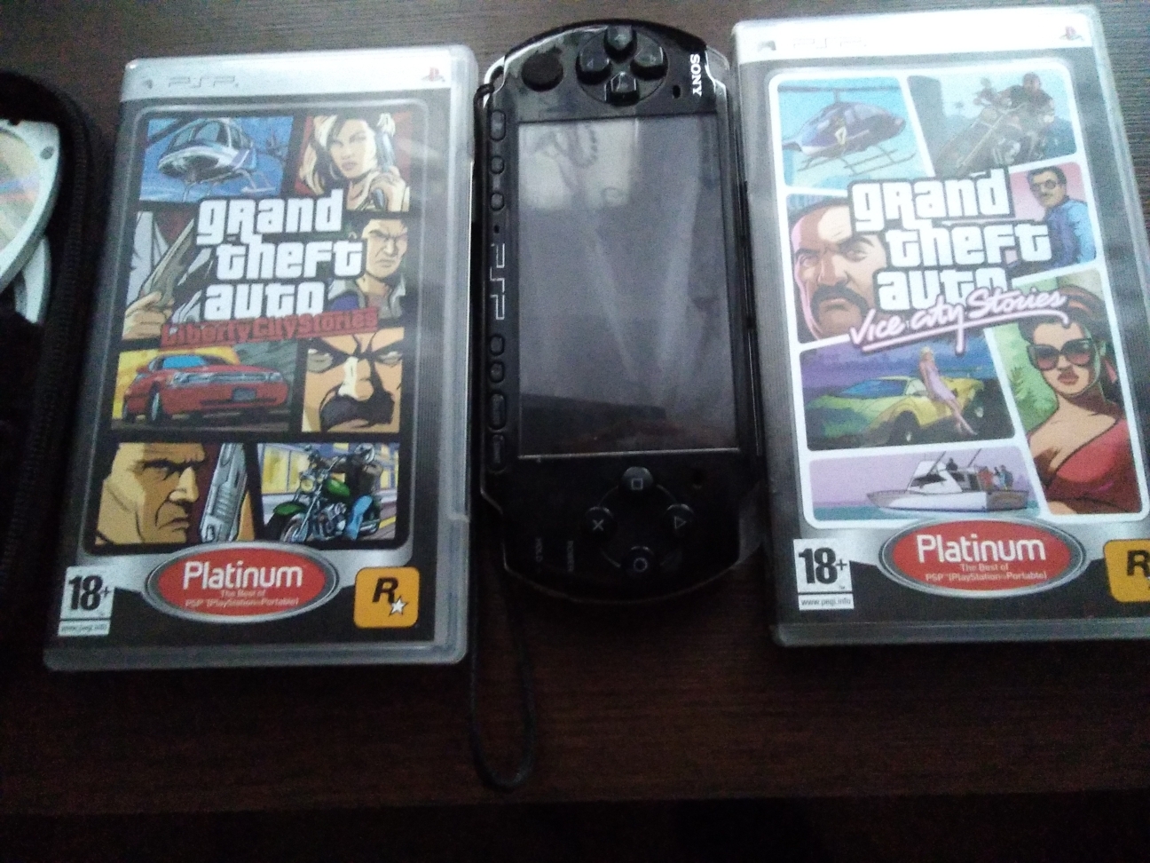 My PSP with GTA STORIES. 