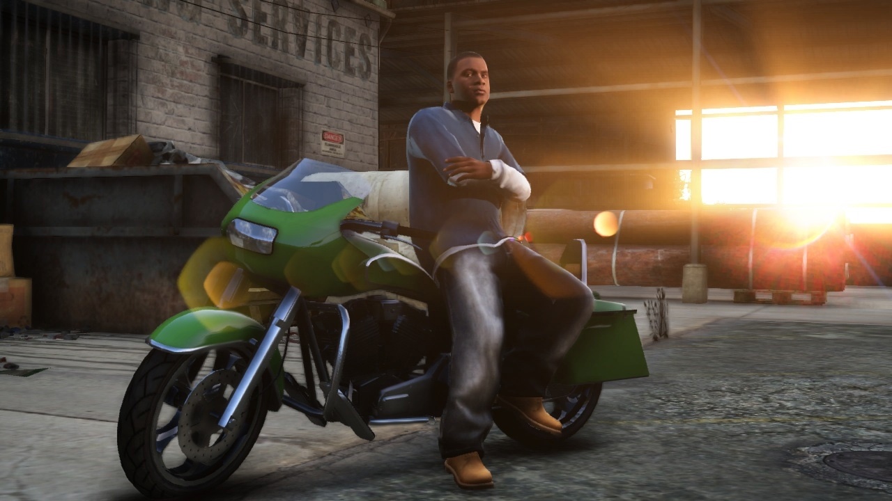 Gta 5 Franklin with bike