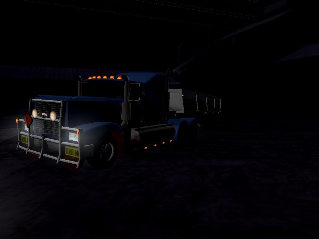 Trip with my roadtrain at night