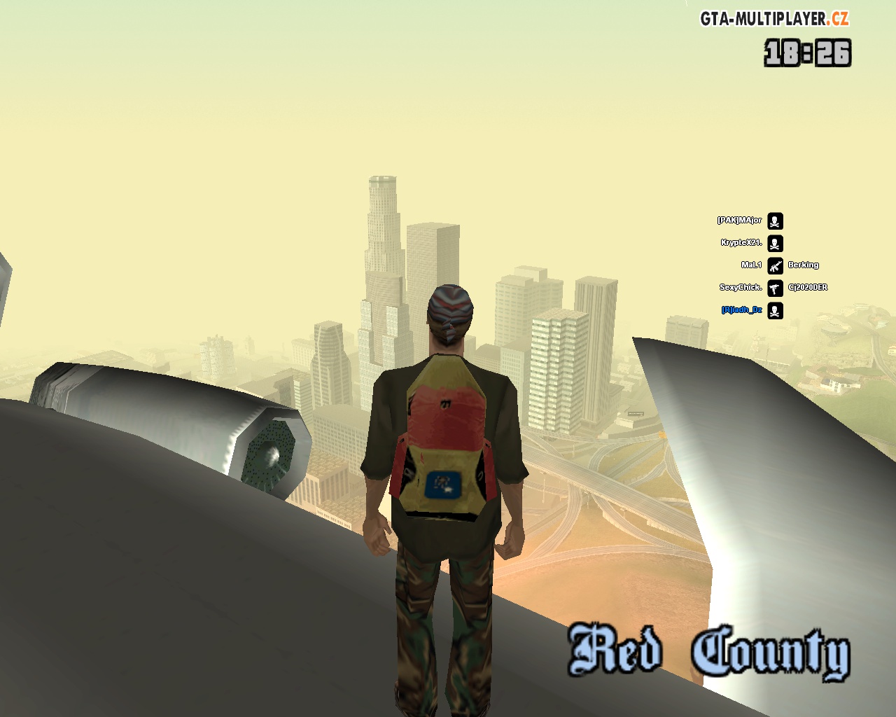 Travel over San Andreas with plane