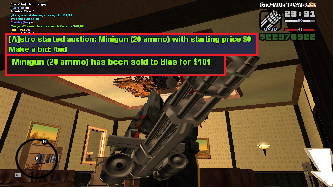 Minigun (HD) para GTA San Andreas