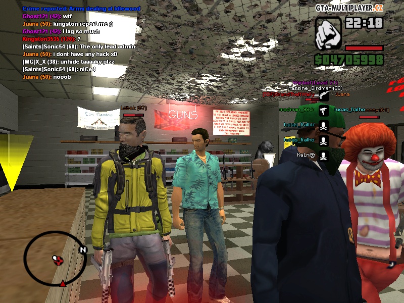 So, Tommy Vercetti, Bear Grylls, Carl Johnson and a clown walk into ammunation...