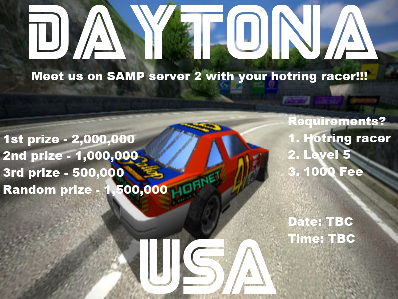 DAYTONA USA Event Coming soon!!!