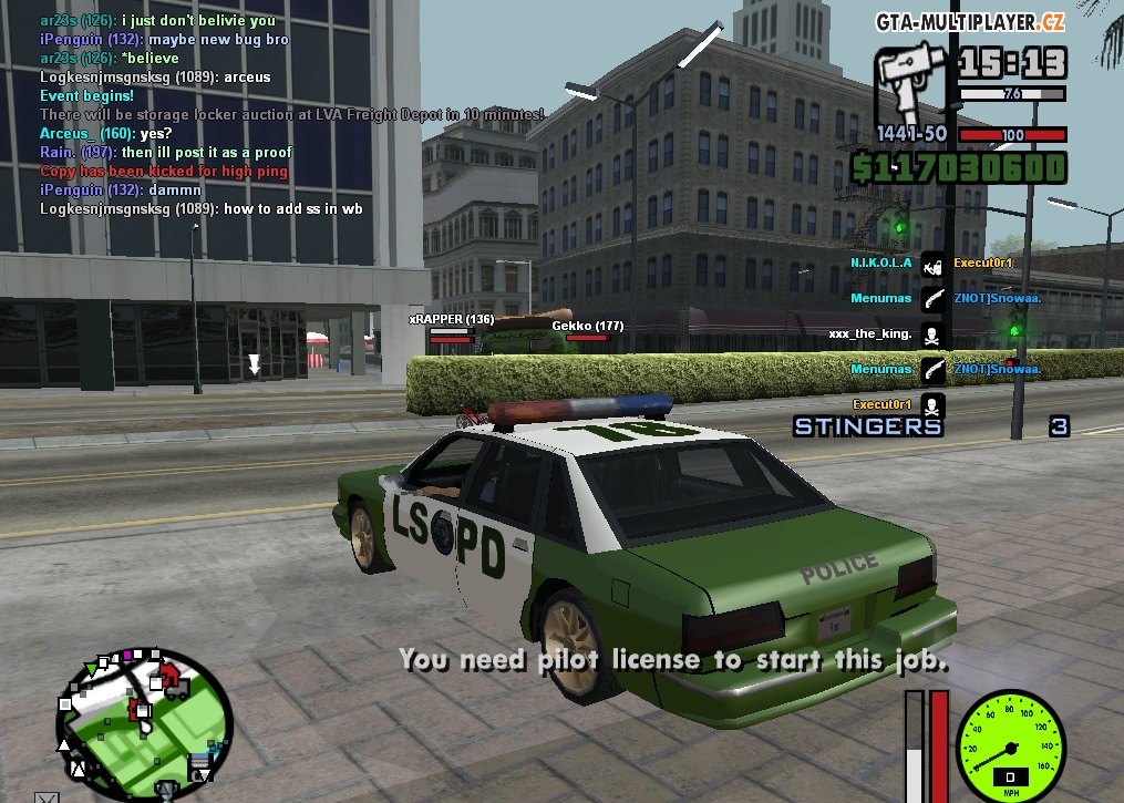 Bug reports on GTA SAMP on police job