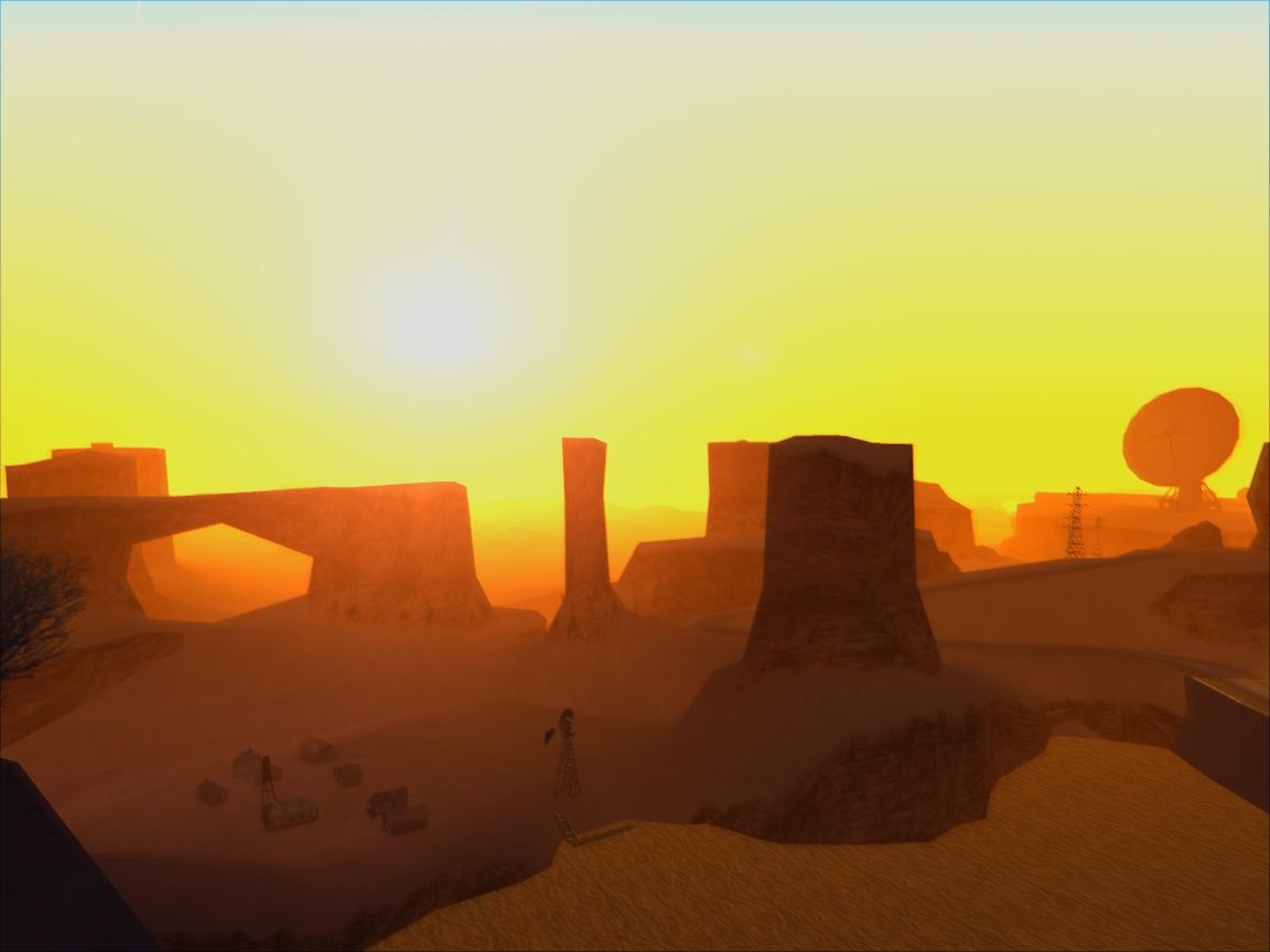 Sunrise in desert 