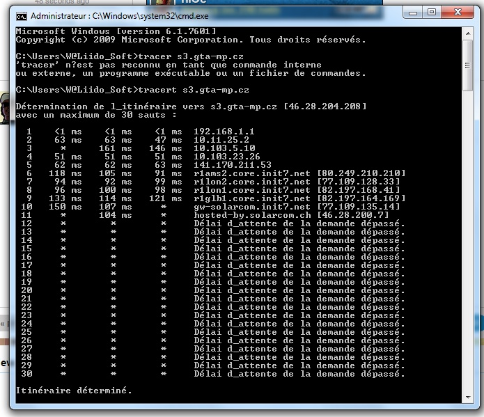 tracert s3