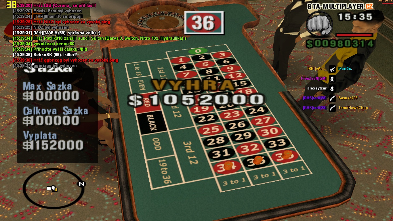 Ruleta výhra - 1.052.000$ (2)