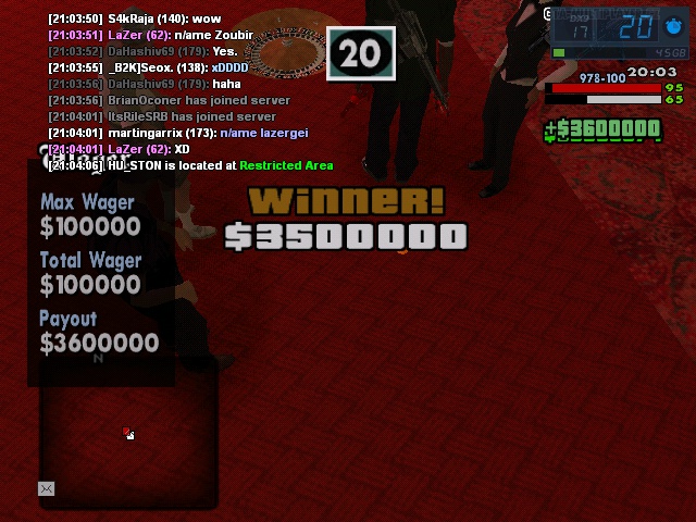 Won 3.5m without table (20)