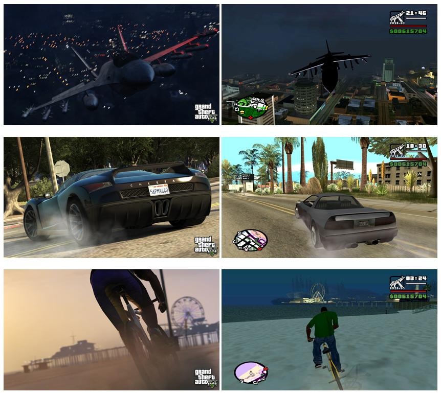 GTA SAN (vs) GTA V