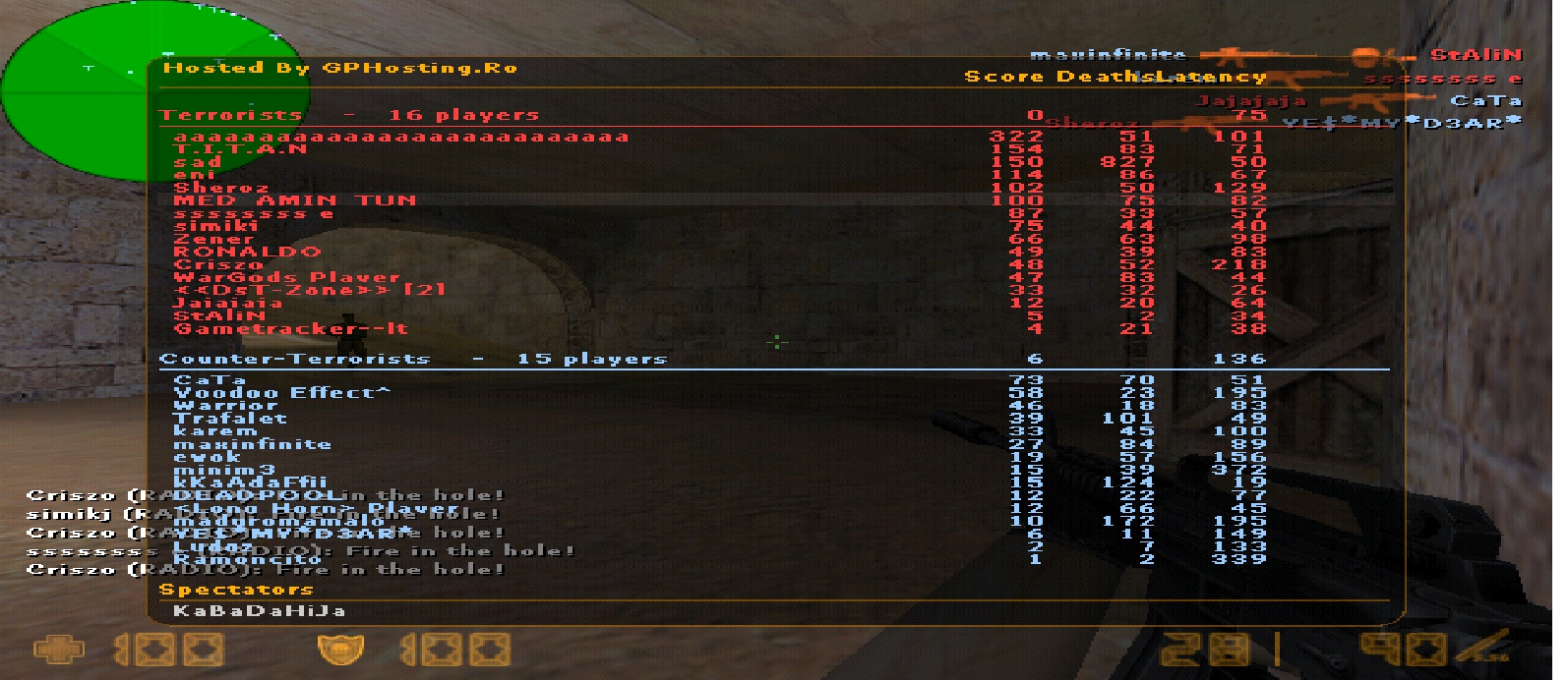 100 kils in Counter-Strike 1.6