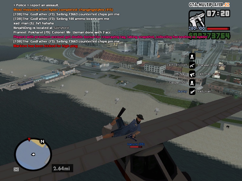 relaxing on the top of airplane :D