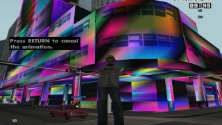 what a nice building with rainbow colors :P