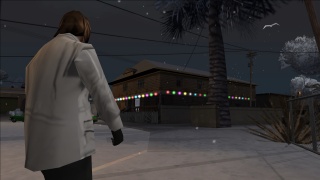 Christmas mood still on the Grove Street.