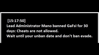 GaFsi Banned! Now waiting for Showzer_Samo and others.