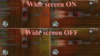 Porovnání: Wide screen ON/OFF