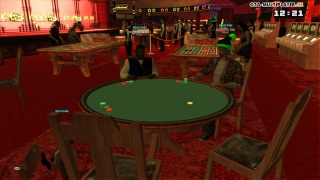 Two guys playing poker