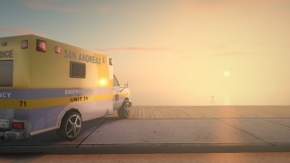 6/169 Ambulance again with Morning sunrise