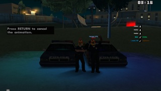 me and my friend doing police job :>