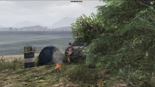 Camping at water