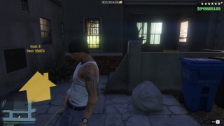 Quick pee break before robbing 8ball's house :D