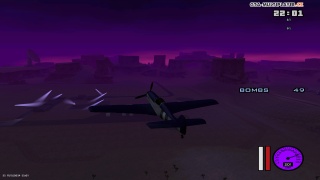 Flying above purple LV