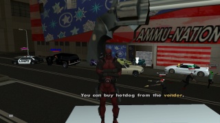 Deadpool don't give a *duck* while Ammu-Nation is in chaos mode.