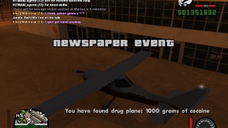 My first Newspaper event completed : Drug Plane