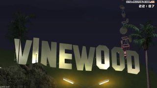 Night Time Vinewood Sign 