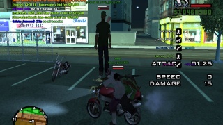 3 grove street members on 1 bike