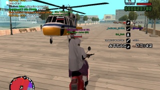 bmx stuck on helicopter :D