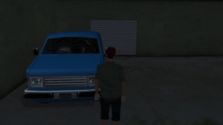 Some Unknown Player eating his weapon in a van.