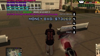 73k on money bag 