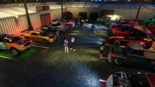 GTA Online car meet with crew and NPC